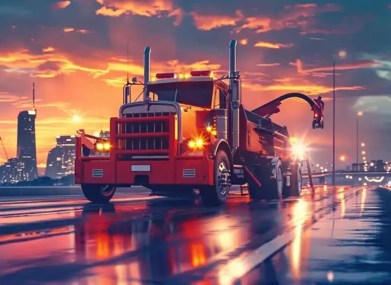 Red Tow Truck Vector