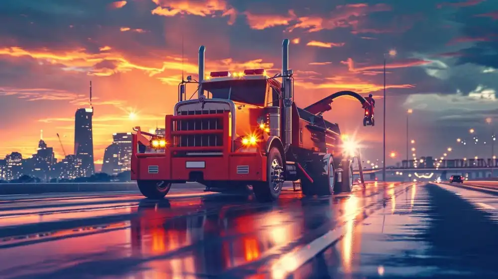 Red Tow Truck Vector