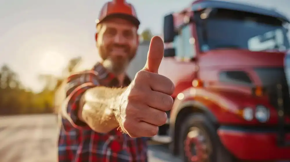 Thumbs Up Tow Truck Driver